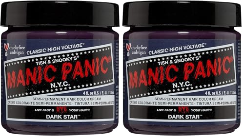 MANIC PANIC Classic Dark Star Semi Permanent Hair Color - Deep Grey Hair Dye for Women & Men That Lasts 4-6 Weeks - Vegan, Ammonia & Cruelty-Free - Create & Mix...