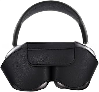 Portable Travel Case for Apple AirPod Max, Black | Durable Vegan Leather, Carrying Case