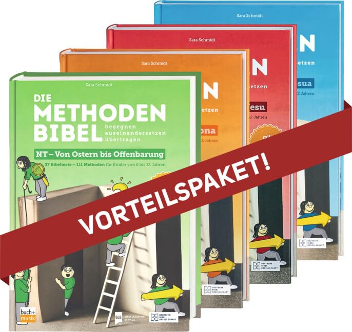 Die Methodenbibel Paket Band 1-4: Band 1 (Von Schöpfung bis Josua) + Band 2 (Geburt und Leben Jesu) + Band 3 (Von Richter bis Jona) + Band 4 (Von Ostern bis Offenbarung)