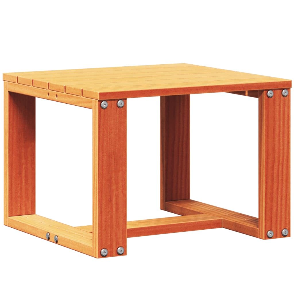 Juego de muebles de jardín de madera maciza de pino, 3 piezas, color marrón cera, para terraza, balcón, jardín, patio, muebles con mesa