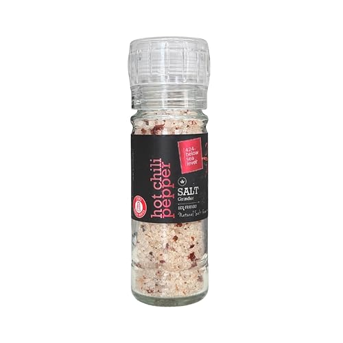 Miniatura 1 de Colección Gourmet Salt del Mar Muerto, sal Kosher con chile picante, todo natural, sin OMG, sal marina sin gluten, regalo de cocina premium (3.7
