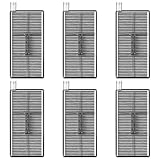 Jegehoyo 6 Pack Replacement HEPA Filters for Dreame Aqua10 Ultra Roller Complete / Aqua10 Ultra Track Complete Robot Vacuum Cleaner Accessories