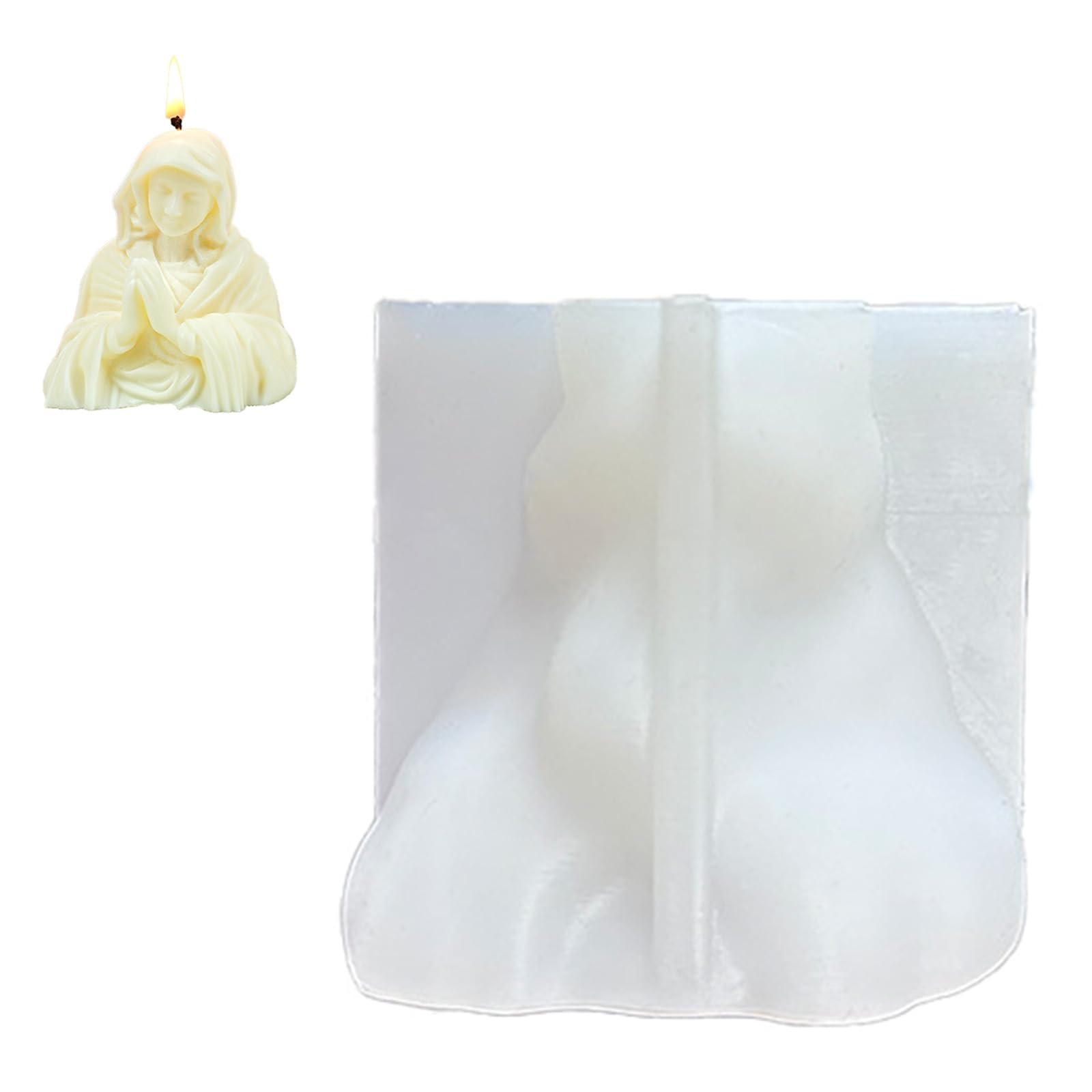 HZBB Artistic Virgin Silicone Mold for Resin and Decorative Designs Handcraft Virgins Marys Making Silicone for Decoration and