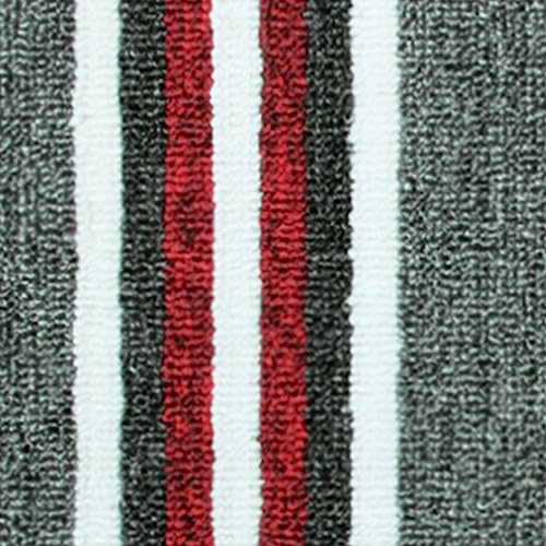Image of Pack of 2 Nylon Anti Skid Mat for Bathroom | Floor Mat for Bathroom, Kitchen, Bedroom & Office | Light Grey Stripes Design-(37x57cm)