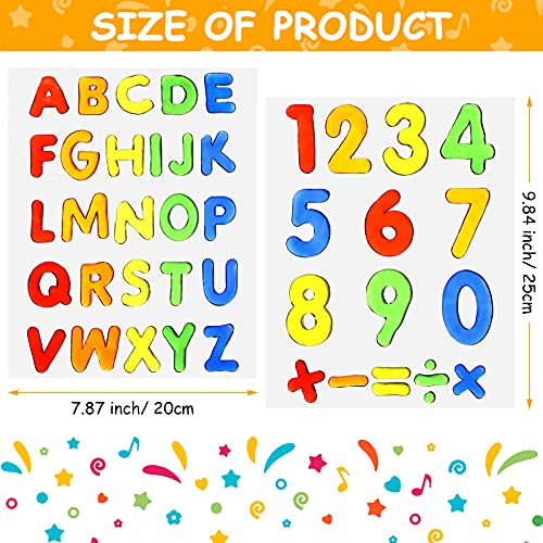 Alphabet Letters And Numbers Gel Window Cling For Kids Abc And 123 Jelly Window Sticker Classroom Decor For Children Diy Reusable Educational Gel Decals For Home, School Decoration (Classic Style) #TOP6