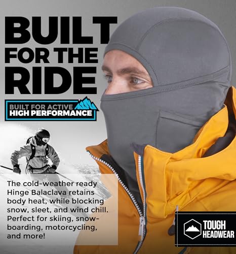 Image of Tough Headwear Balaclava Ski Mask - Breathable Face Mask for Men - Flexible Hinge Full Face Cover - Windproof Motorcycle Gear