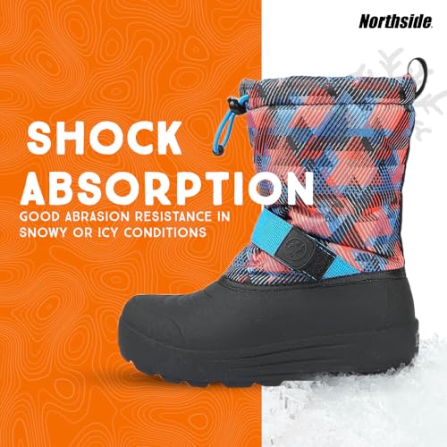 Image of Northside Frosty Insulated Winter Snow Boots for Girls and Boys with Rugged, Water Resistant Nylon Upper, Quick-Drying Lining, Removable EVA Insole, and Durable TPR Outsole