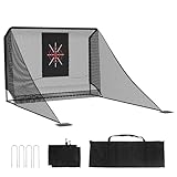 Jaxilyn 10x7FT Golf Simulator Enclosure Net with Side Barriers - Low-Noise Silk Target, Ball Collection Area, Carry Bag & Sandbags | Indoor/Outdoor Golf Hitting Net for Backyard Driving Chipping