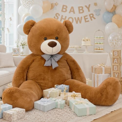 Image of MaoGoLan Giant Teddy Bear 7 Feet, Jumbo Plush Stuffed Animal, Dark Brown