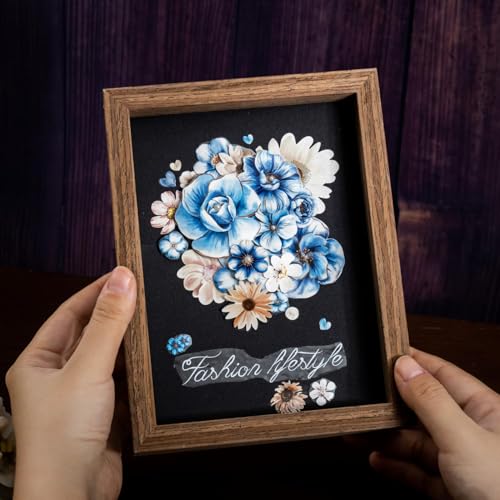 Image of 6 Rolls Floral Washi Tape Set,Pre-Cut Scrapbook Flower Tape Stickers for Journaling Supplies,Junk Journal,Scrapbooking,Notebook,Phone Case,Cups,Planner(Flower Dwelling Leisurely)