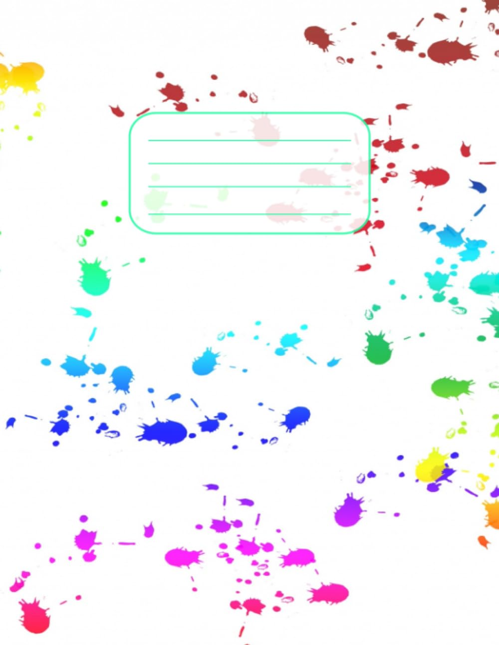 Cahier Abstract Esthétique Ligné grand format collège avec éclaboussures de couleur - 2