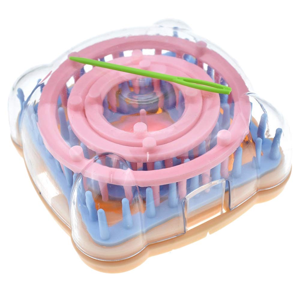 Andifany Flower Knitting Machine Kit DIY Wool Flower Machine Loom Tool Set Square Flower Maker with Needle