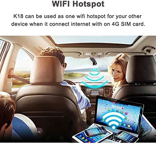 Caméra de voiture wifi, 2 pouces 1080P Double Caméra, Mini Dash Cam avec Surveillance à distance, Enregistrement en boucle, G-Sensor et Suivi GPS