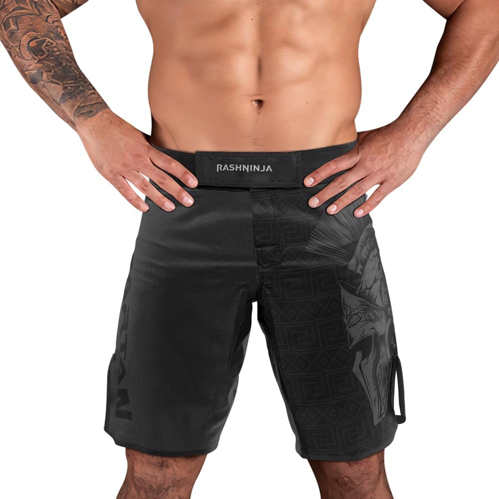 Spartan Men’s BJJ Shorts – MMA Fight Shorts for No-Gi Grappling and Combat Sports