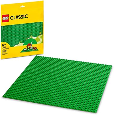 LEGO Classic Green Baseplate 11023 Creative Toy, Essential Back to School Supplies for Kids Brick Creations, Foundation for Creative Play and Learning