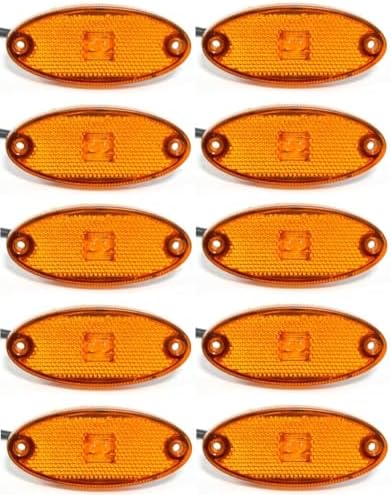 10 Mini Feux De Gabarit Bouton LED 24V Orange Feux Latéraux Rond 3/4 - Foto 2