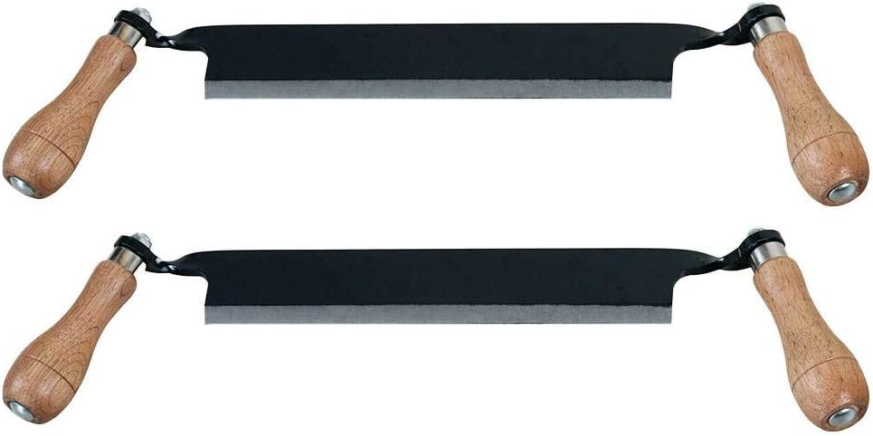Timber Tuff 10" Straight Wood Blade Draw Shave Knife Woodworking Tool (2 Pack)