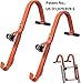 Roof Ladder Hook, 2 Pack Ladder Stabilizer, Heavy Duty Steel 500 Lbs Weight Ratin, Roof Ridge Extension with Wheel for Safe and Easy Access