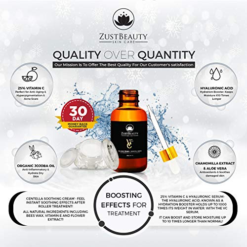 image for ZUSTBEAUTY | Derma Roller Kit With Organic Vitamin C Serum w/ Soothing