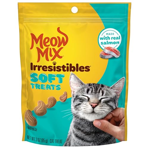 Meow Mix Irresistibles Soft Cat Treats Made With Real Salmon, 3 Oz. Pouch
