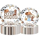 My 1st Rodeo Western Cowboys Birthday Paper Plates My First Rodeo Birthday Party Supplies Cowboys 1st Rodeo Bday My First Rodeo Baby Shower Decor serve 30 guests