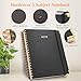 5 Subject Notebook with Removable Dividers Tabs, 300 Pages Leather Hardcover Spiral Notebook College Ruled, 8