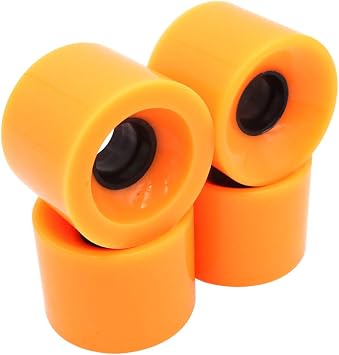 POFET Longboard Skateboard Wheels 60 * 45mm 78A, Replacement Wheels also for Cruiser Pennyboard Waveboard Snakeboard,Good for Beginners,Set of 4, Orange