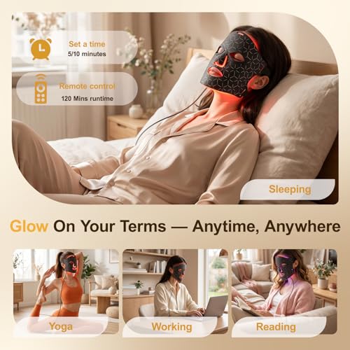 Red Light Therapy Mask for Face 850nm NIR 630nm LED Blue Red Light Mask - image 7