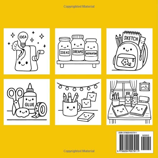 Art Tools Coloring Book for Kids Ages 3–7 – Kawaii Creative Tools – 20 Cute and Fun Pages to Color: A delightful coloring book filled with adorable ... artists to spark imagination and creativity. image 3