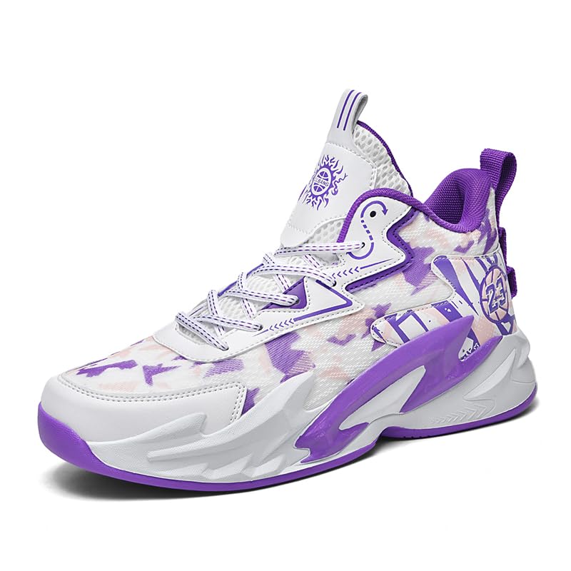 ZHNSHM Men High Top Basketball Shoes for Men Breathable Mesh Athletic Sneakers Non Slip Cushioning...