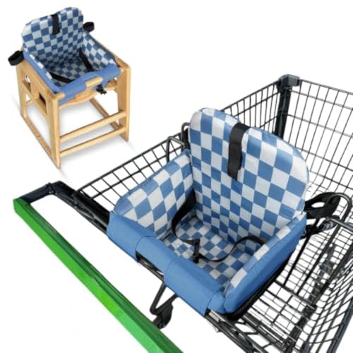 JoSeat Shopping Cart Seat Cover for Baby - Blue Checkered