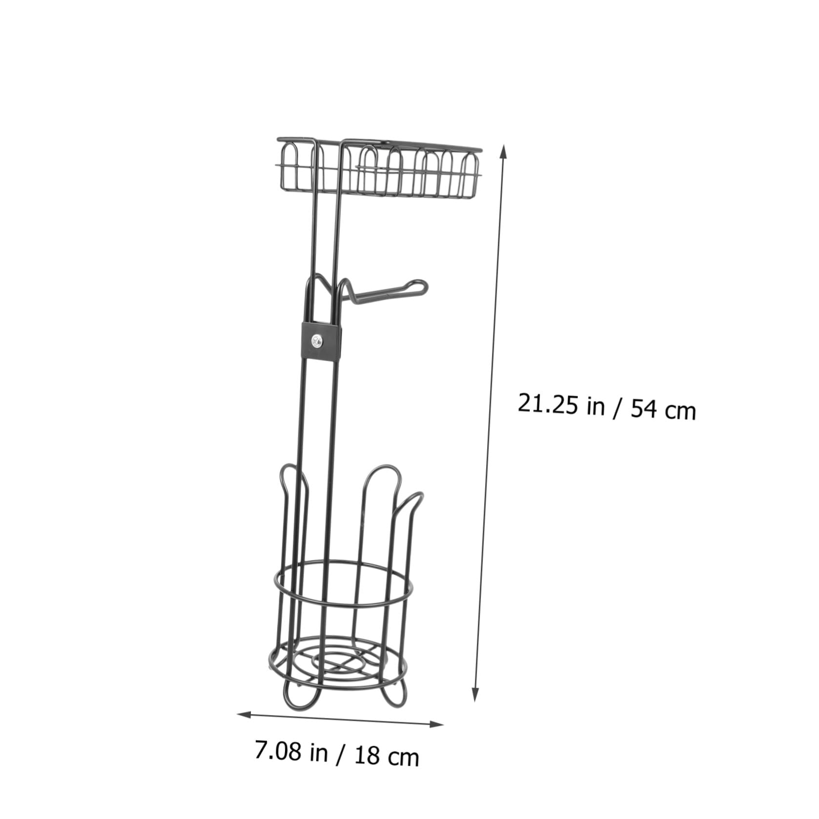 Soporte Estante Vertical de Papel Higiénico de Hierro Negro