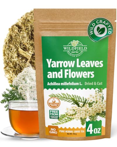 4 oz. Yarrow Herb Dried Yarrow Leaf &amp; Flower Herbal Tea (Achillea Millefolium Tea) - 113g Herb Tea Milenrama