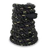 Smartxchoices Black Battle Rope 1.5''/2'' Width Exercise Training Workout Ropes 30/40/50 Ft Length Home Gyms Abdominal Muscle Biceps Abs Metabolic Fitness (1.5''*40ft)