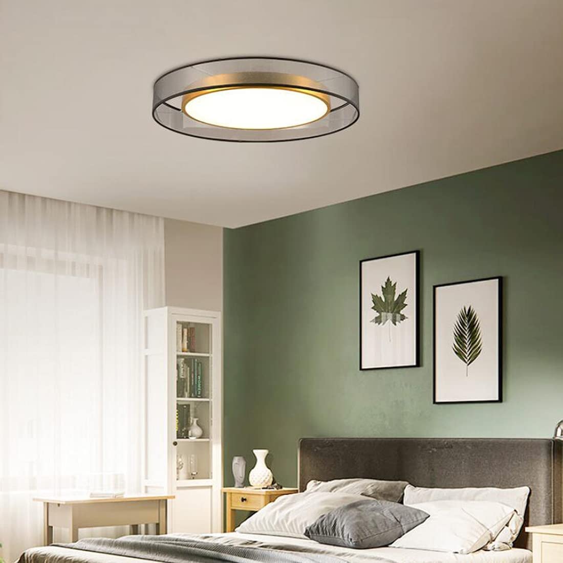 Nettlife LED Deckenleuchte Wohnzimmerlampe, Schwarz, Gr. Quadratisch, 65 W