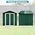 Lyngins 6x4 FT Outdoor Storage Shed, Metal Tool Shed with Lockable Doors, Peaked Roof & Frame Floor, Garden Shed with Vented Design for Backyard Garden Patio Lawn, Green+White