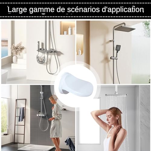 Repose-pieds de douche anti-glisse | Solution sans perçage pour faïence - 5