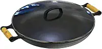 Frigideira Paella de Ferro Fundido Alça Madeira TV 40cm