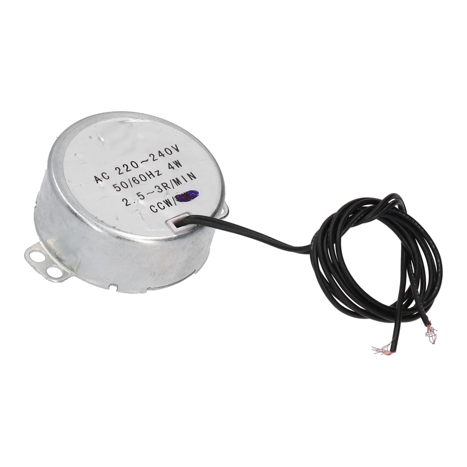 Micro Moteur Moteur Synchrone AC Aluminium Laiton TYC 50 220 240 V 2,5 3RPM 4W CCW Faible Bruit Couple Élevé Vitesse Constante pour Support d'affichage de Plateau Tournant de Chauffage de