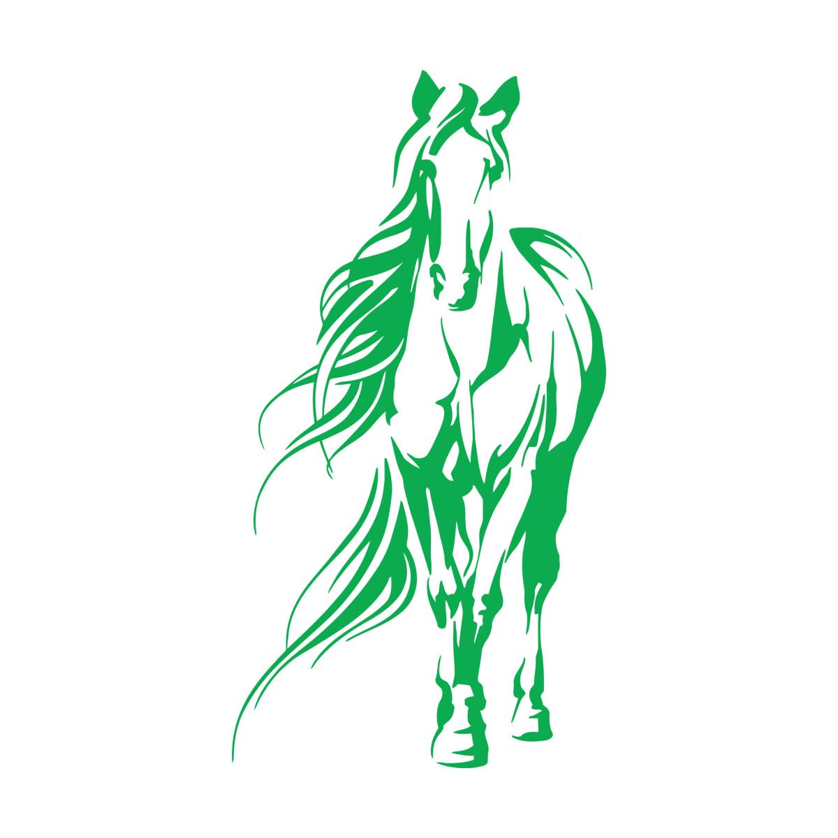 Lzhouting Wall Stickers 0795 Huge Horse Riding Animal Wall Sticker Living Room Bedroom Horse Jungle Animal Pet Wall Decal Kids Room Vinyl Decor Small - 30X57cm