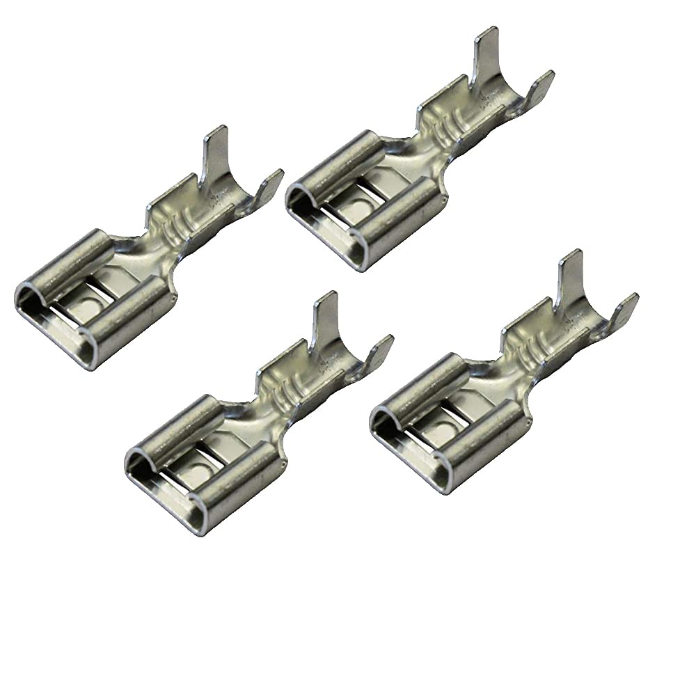 UKCable-Ties 6.3mm Uninsulated Female Spade Terminal Connector Electrical Crimp Solder Wire For 1.5mm² Cable and For 2.5mm² Cable (100, 6.3mm (2.5mm² Cable))