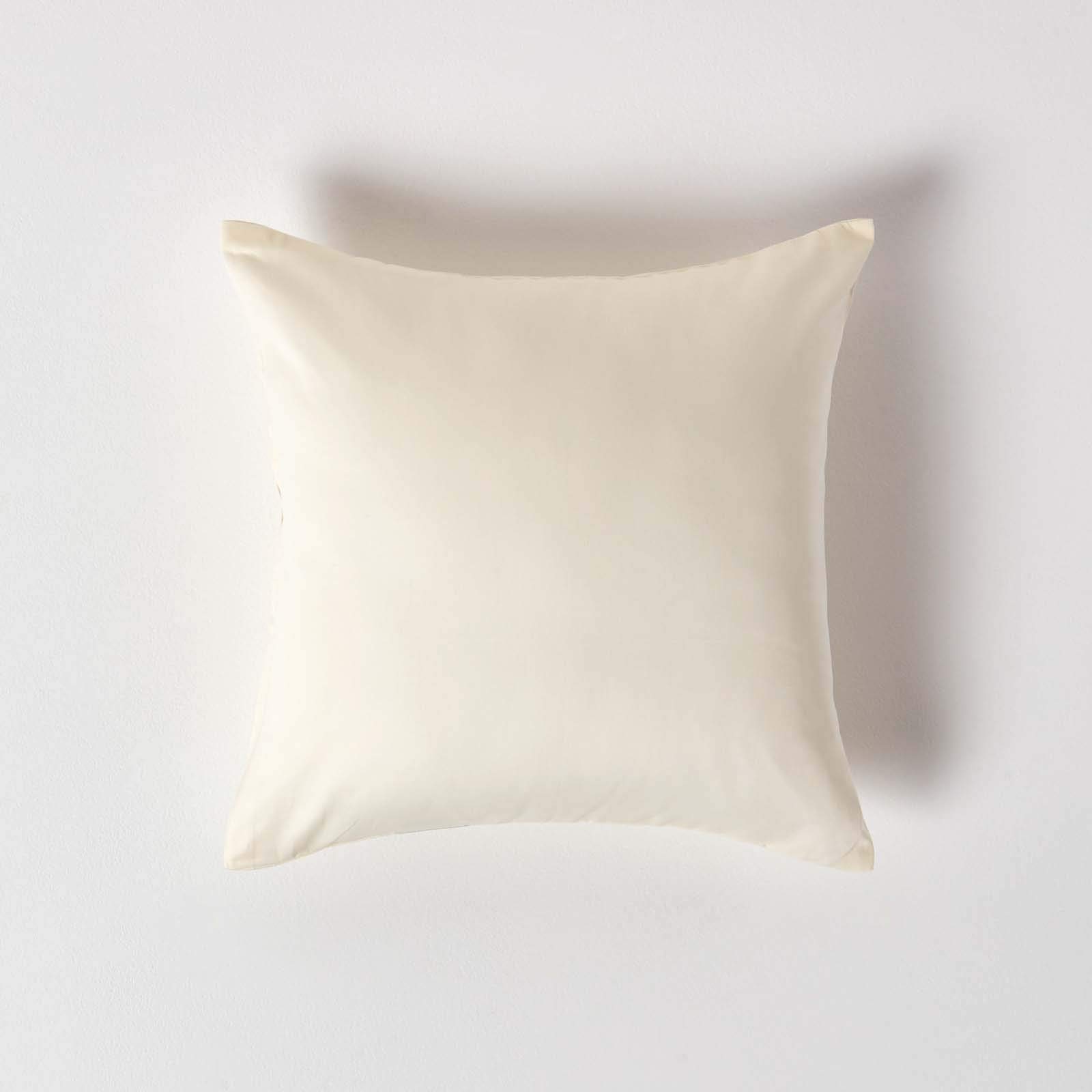 Homescapes Natural Cream European Pillowcase Organic Cotton 400 Tc, 40 X 40 Cm