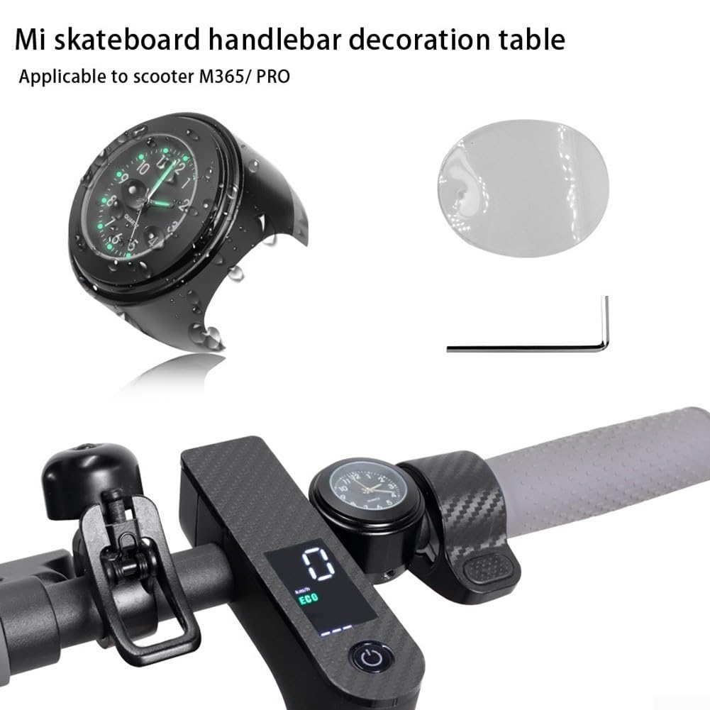 Orologio da manubrio impermeabile con funzione luminosa per moto e scooter, adatto a barre di diametro 22 25 mm, struttura in alluminio