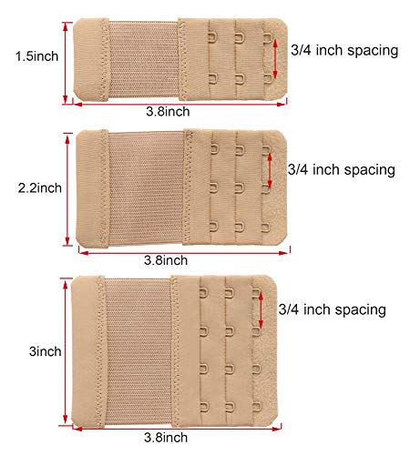 Image of SAMGU Women's Bra Extenders 3 Hook Elastic Stretchy Bra Extension Strap
