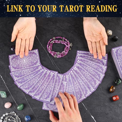 Image of Pink Tarot Cards for Beginners with Meaning on Them, 78 Classic Original Tarot Deck Cards with Guide Book