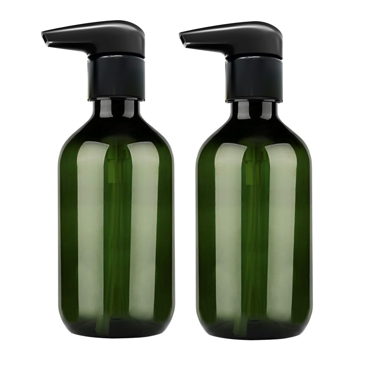 Forest Clay Empty Plastic Smooth Pump Bottles Portable Clear Small Cylinder Shampoo Lotion Pump Bottle Dispenser Durable Refillable Containers for Liquid Soap, Oil -300 ml Pack of 2 (Olive Green) (B0CKXDWLBX) Amazon Price History, Amazon Price Tracker