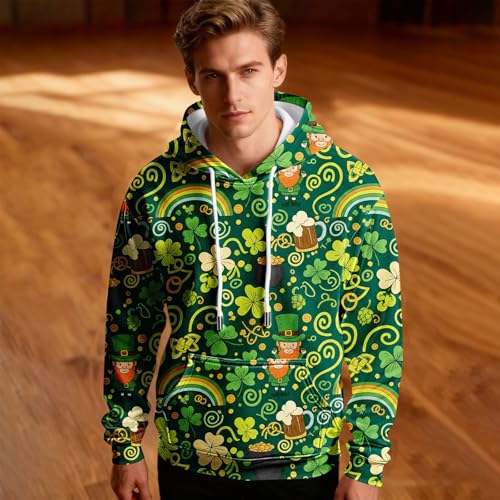 Ropa proteccion solar sudadera con capucha estilo irlandes verde XL 2