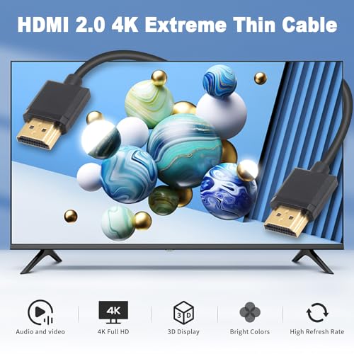 Cable extensor HDMI Duttek macho a macho ultradelgado para TV Stick y pantallas 4K 2
