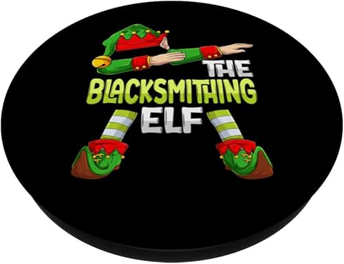 Miniatura 2 de Dabbing Elf Christmas Blacksmith The Blacksmithing Elf PopSockets Standard PopGrip
