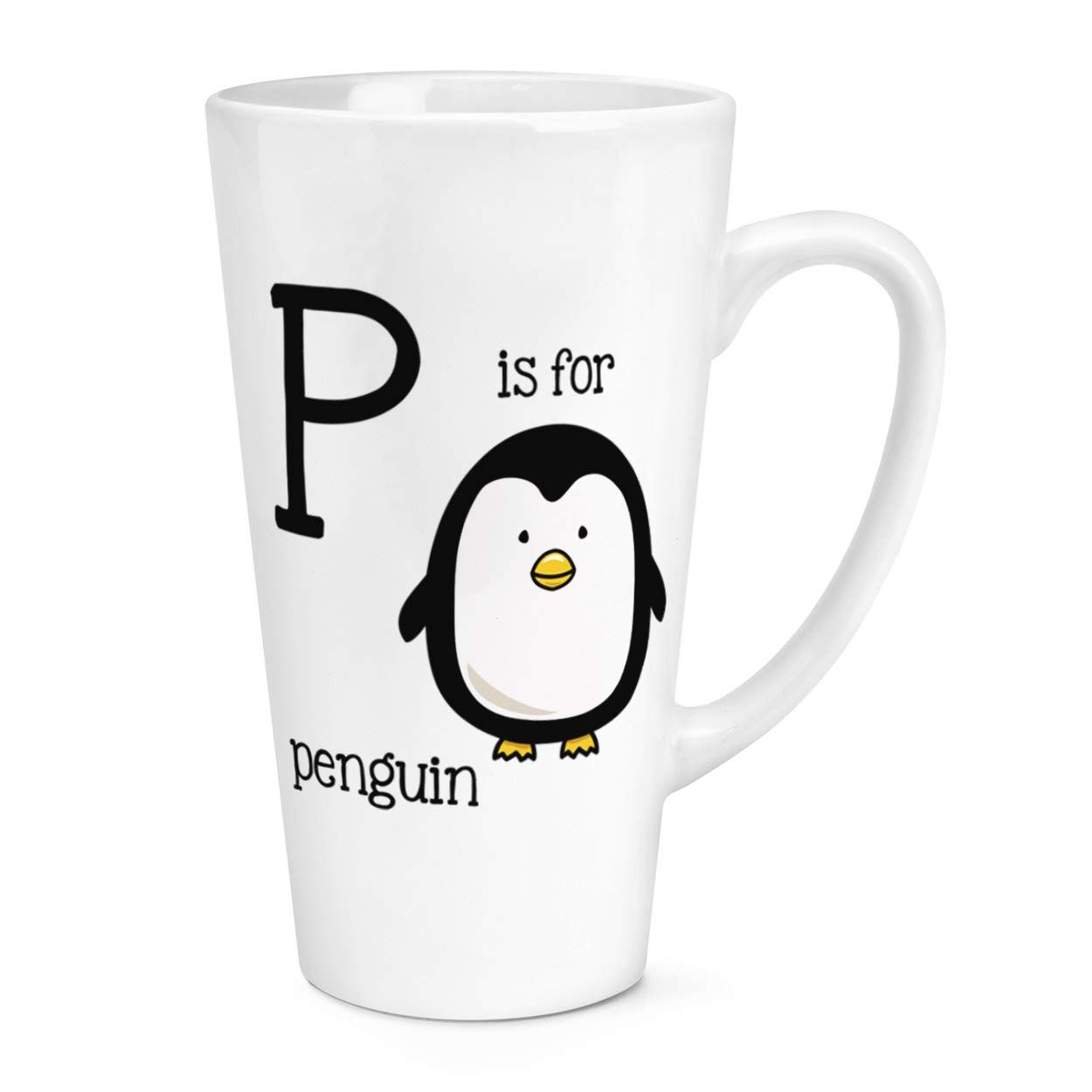 Gift Base White P Is For Penguin 17Oz Large Latte Mug Cup